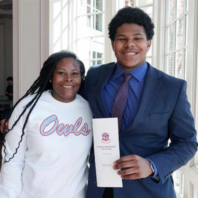MUS student with his mother.