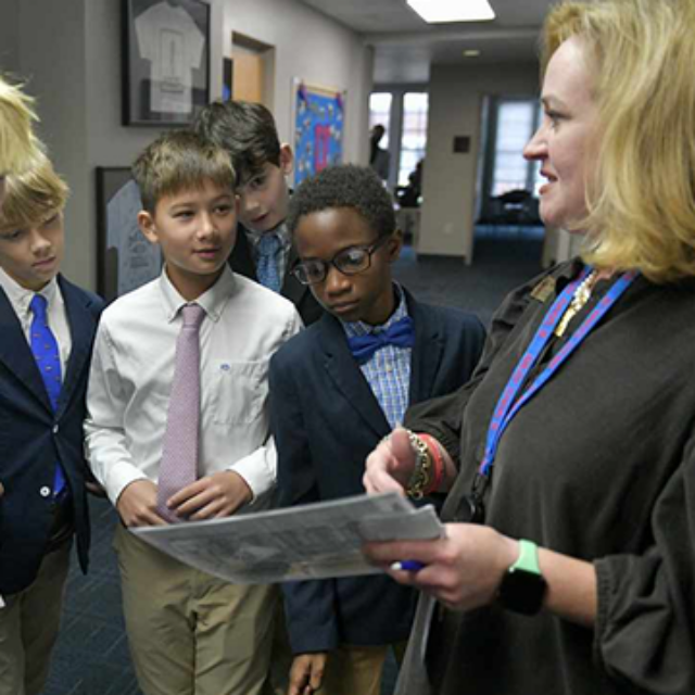 Instructor with her students.